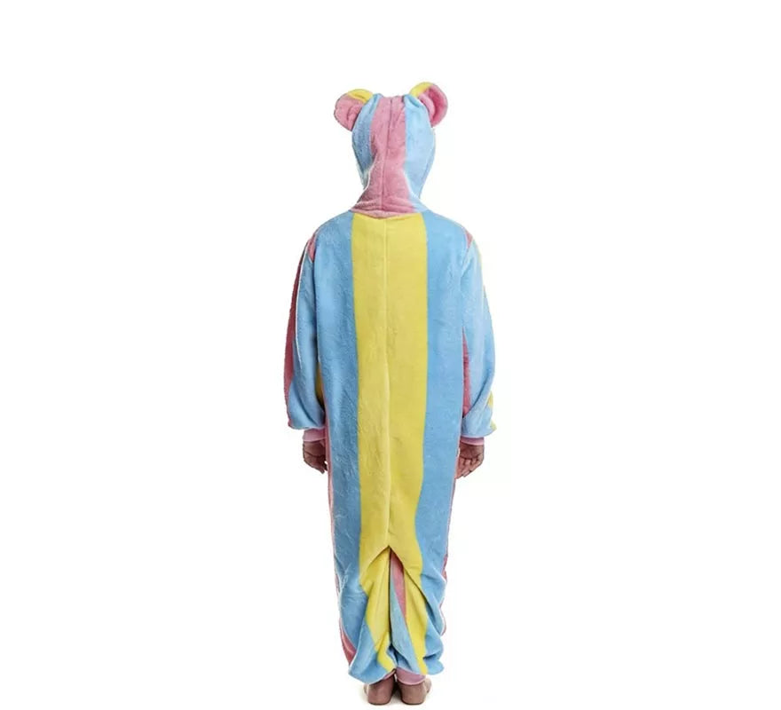 Disfraz de Pijama Llama multicolor con capucha para niño