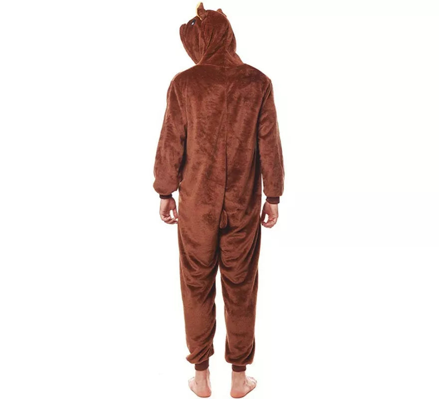 Translation missing: es.Disfraz de Pijama Oso marrón oscuro para adultos