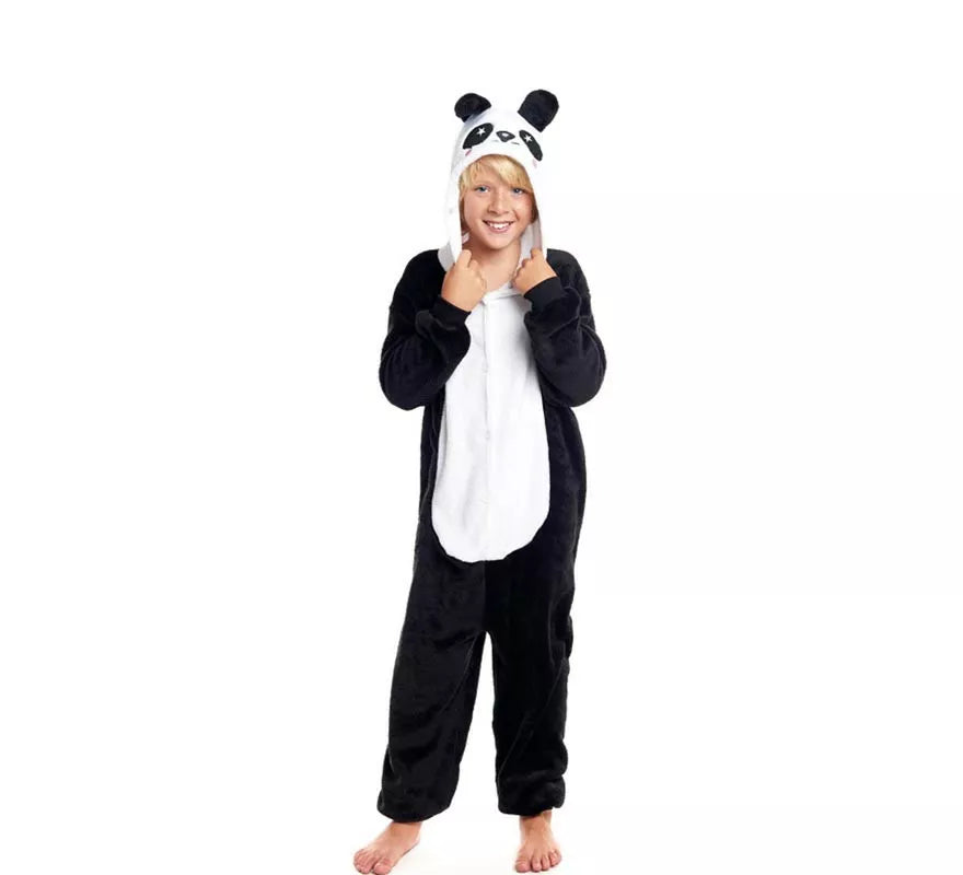 Translation missing: es.Disfraz de Pijama Oso Panda con capucha para niño