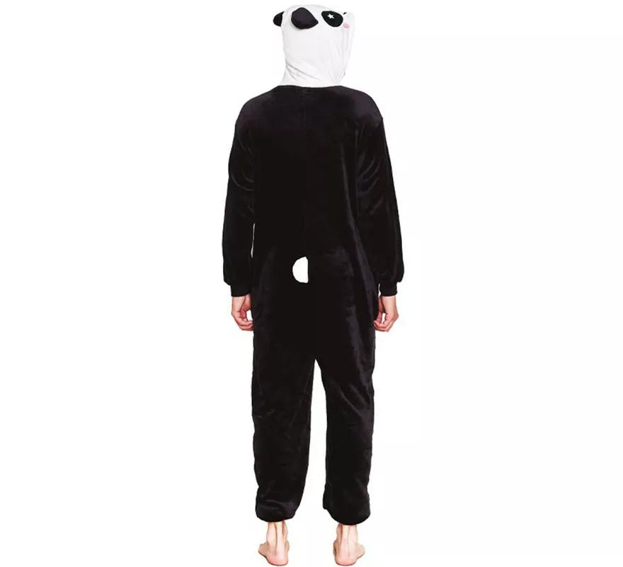 Translation missing: es.Disfraz de Pijama Oso Panda negro y blanco para adultos
