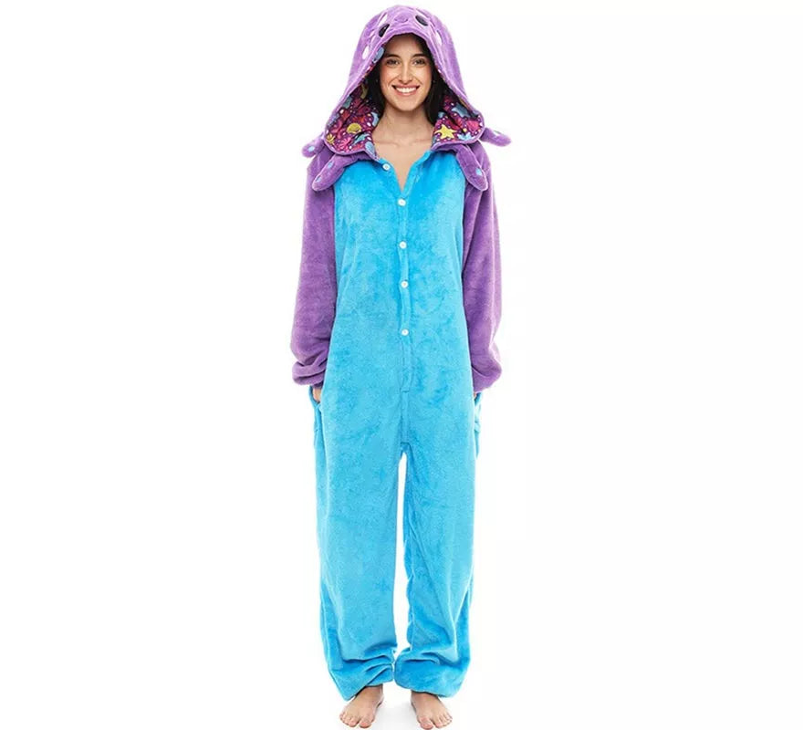 Translation missing: es.Disfraz de Pijama Pepa Pulpa azul para adultos