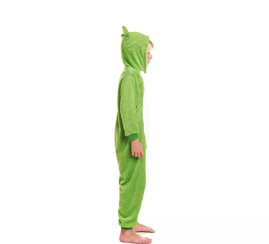 Translation missing: es.Disfraz de Pijama Rana verde con capucha para niño