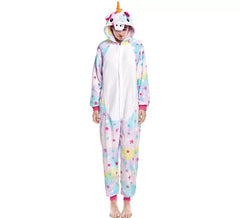 Disfraz de Pijama Unicornio estrellas para adultos