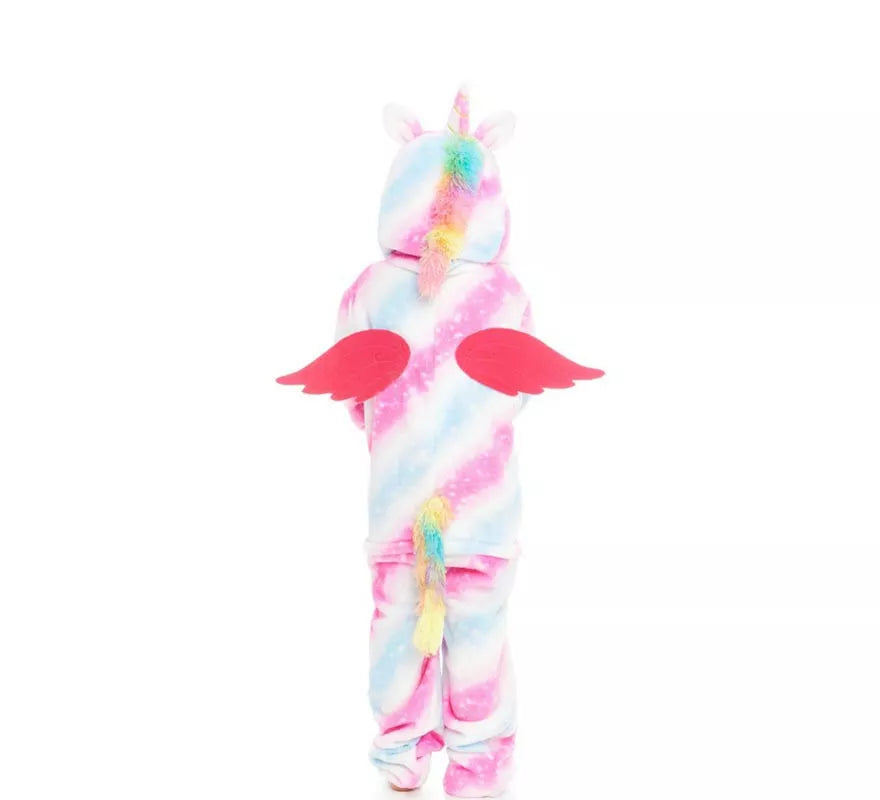 Translation missing: es.Disfraz de Pijama Uri Unicornio con capucha y alas para niña