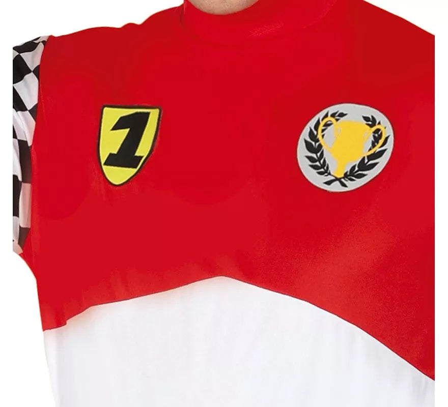 Translation missing: es.Disfraz de Piloto de Fórmula 1 rojo para hombre
