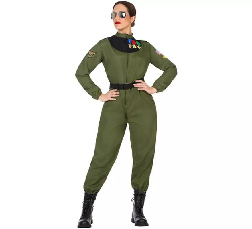 Translation missing: es.Disfraz de Piloto Militar para mujer