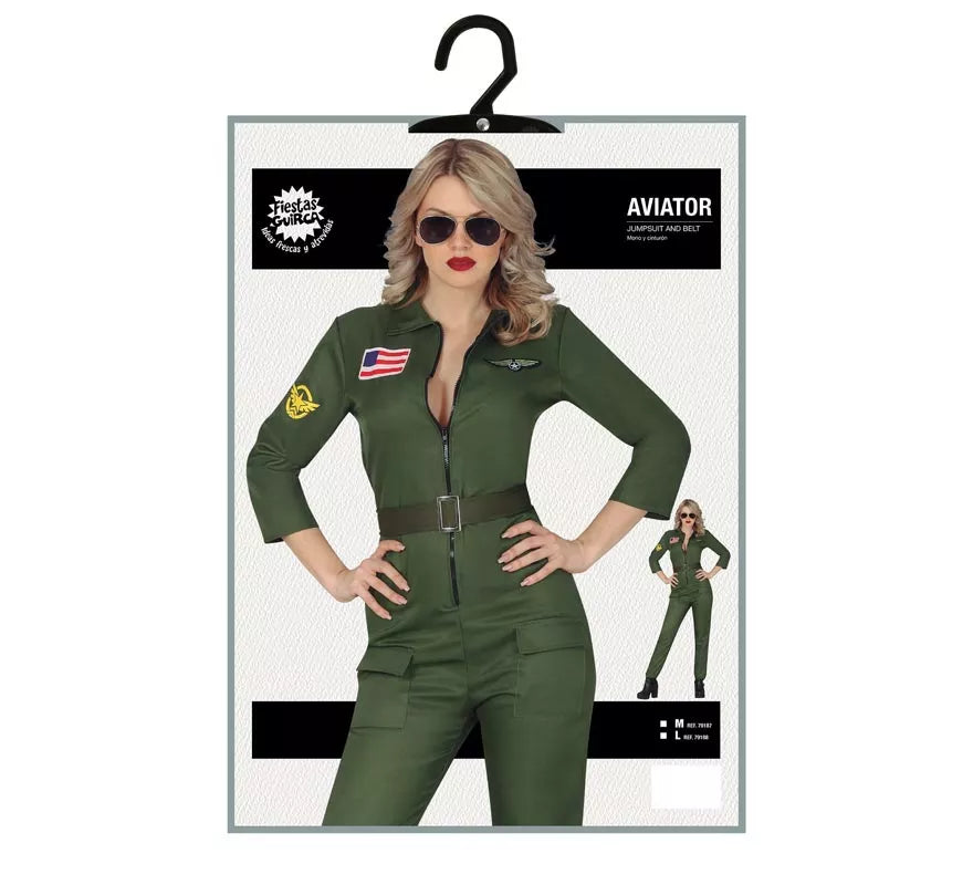 Translation missing: es.Disfraz de Piloto Militar para mujer