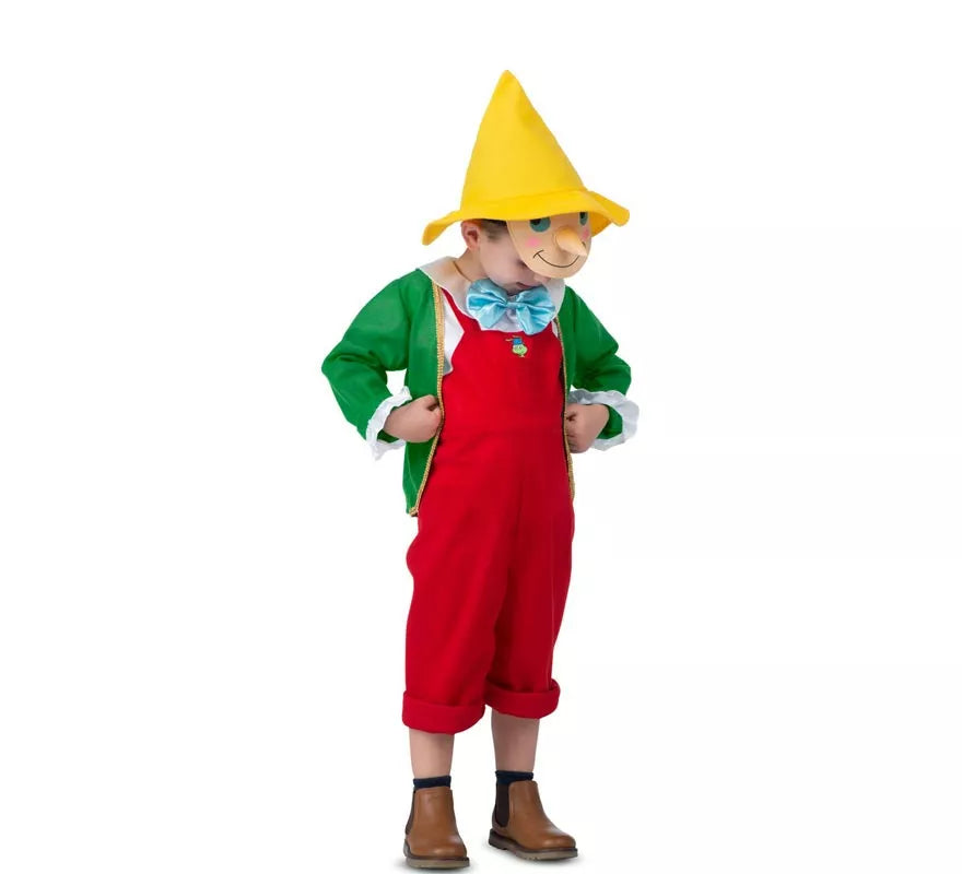 Translation missing: es.Disfraz de Pinocho con gorro y careta para niño