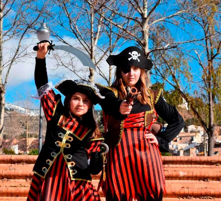 Translation missing: es.Disfraz de Pirata a rayas para mujer