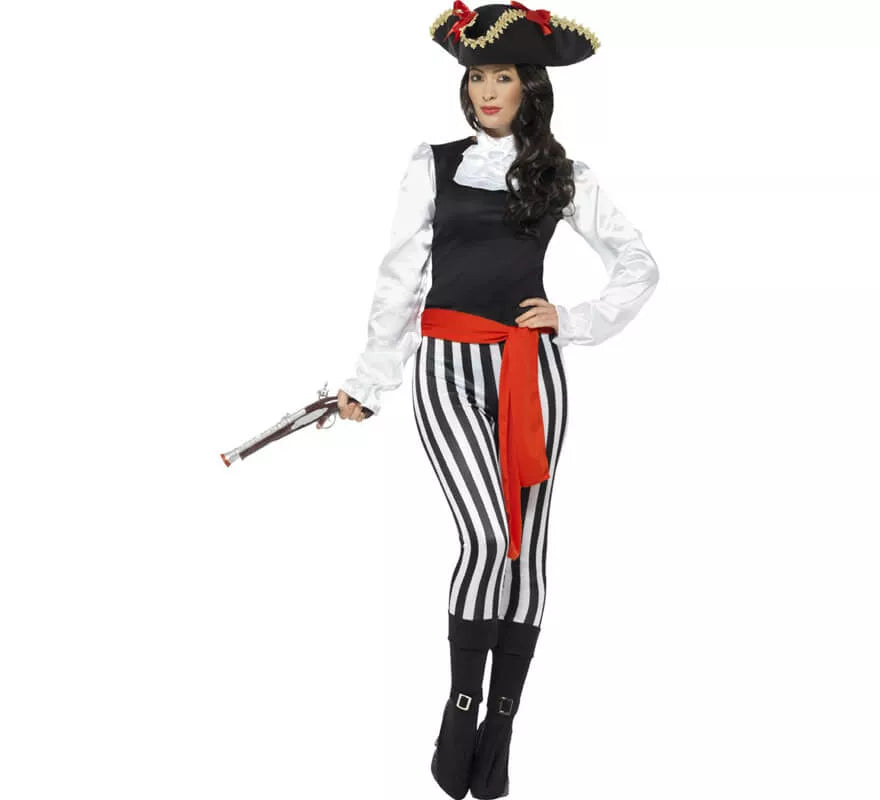 Translation missing: es.Disfraz de Pirata a Rayas para mujer
