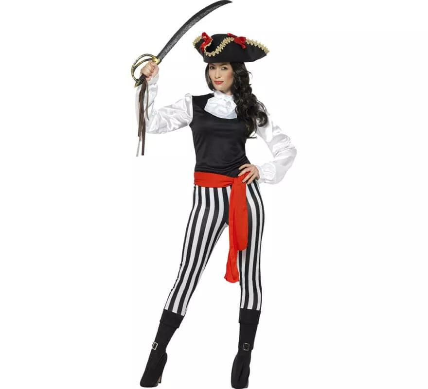 Translation missing: es.Disfraz de Pirata a Rayas para mujer