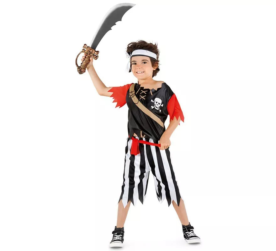 Disfraz de Pirata a rayas para niño