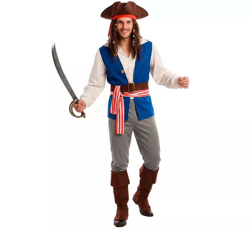 Translation missing: es.Disfraz de Pirata Bucanero Jack para hombre