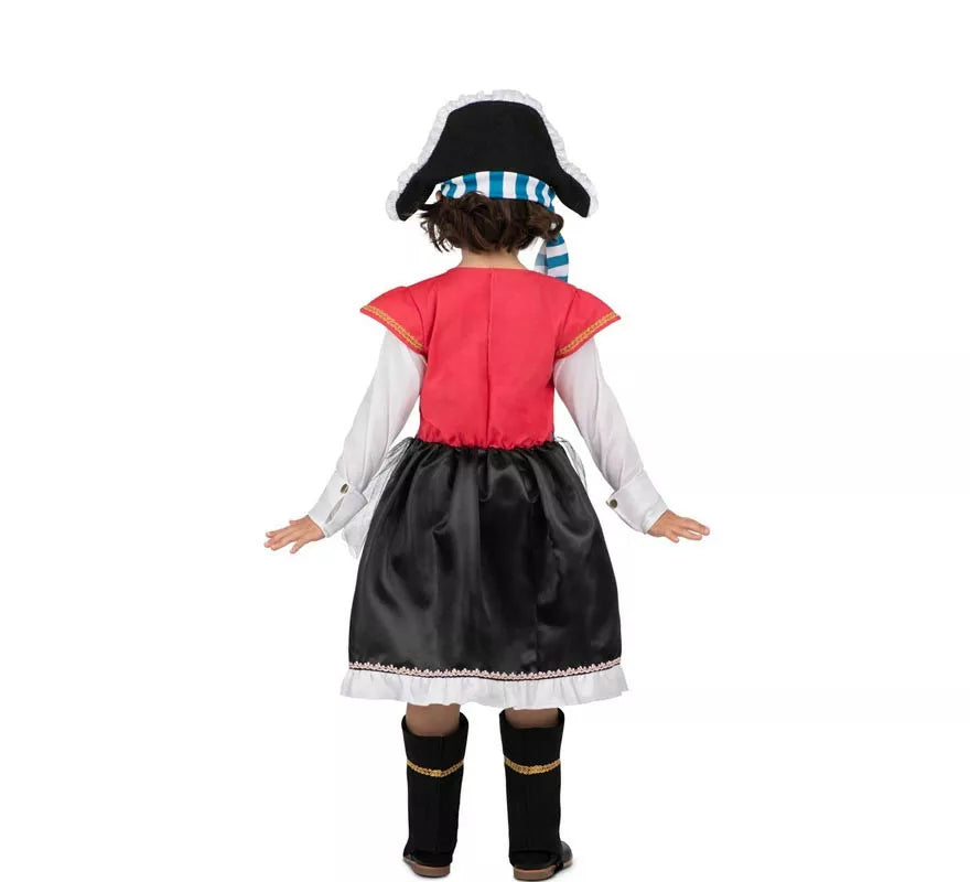 Translation missing: es.Disfraz de Pirata Calavera con gorro para niña