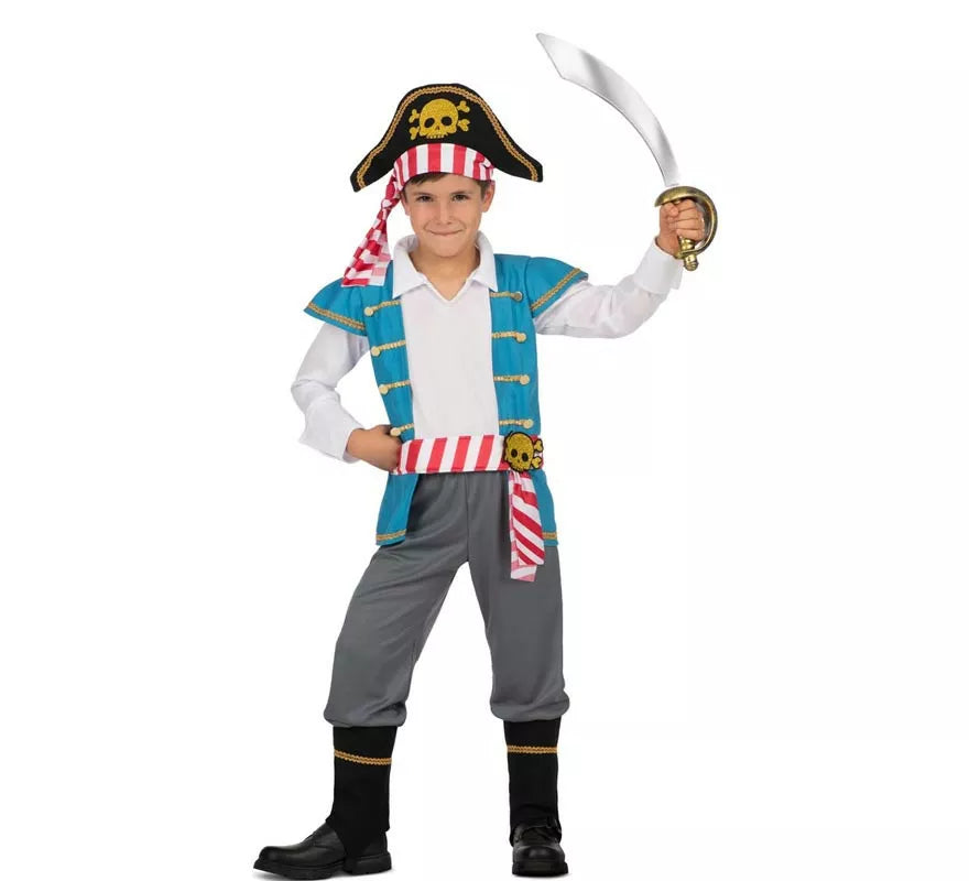 Translation missing: es.Disfraz de Pirata Calavera con gorro para niño