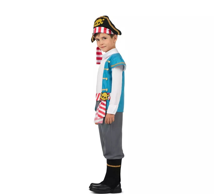 Translation missing: es.Disfraz de Pirata Calavera con gorro para niño