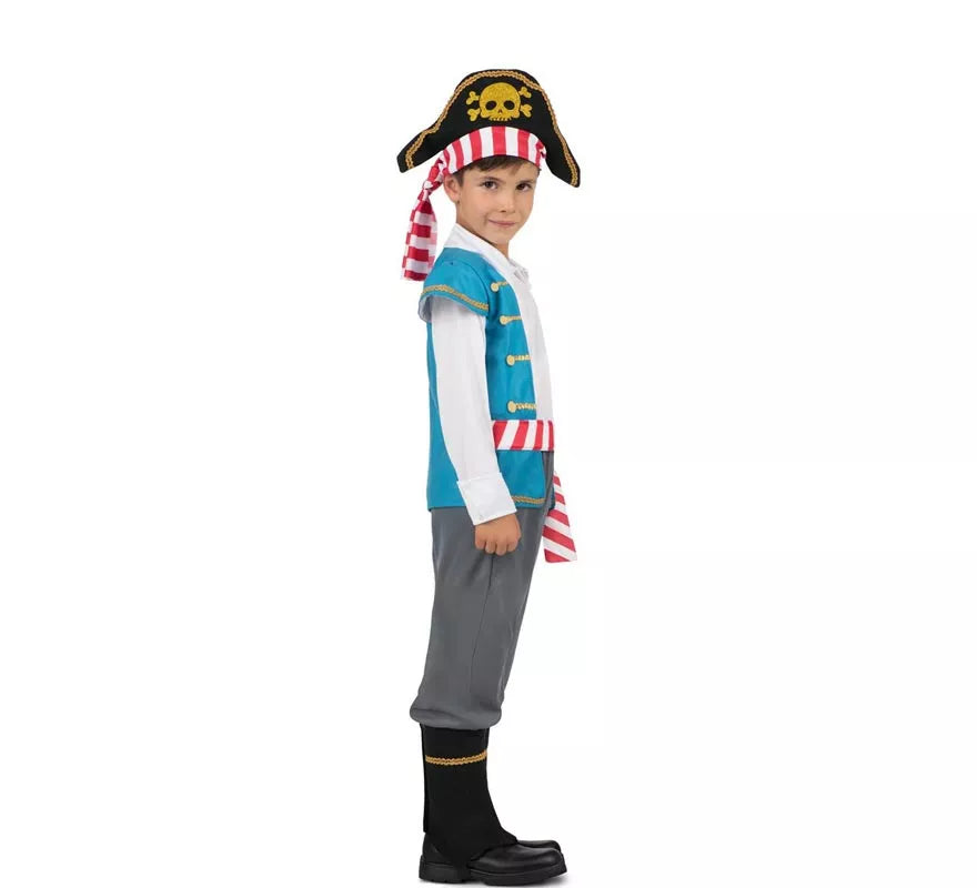 Translation missing: es.Disfraz de Pirata Calavera con gorro para niño