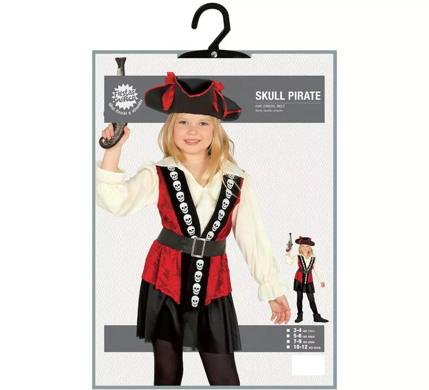 Translation missing: es.Disfraz de Pirata Calavera para niña