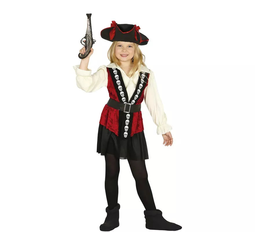Translation missing: es.Disfraz de Pirata Calavera para niña