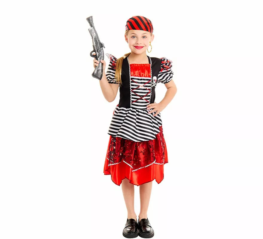 Disfraz de Pirata Chic para niña