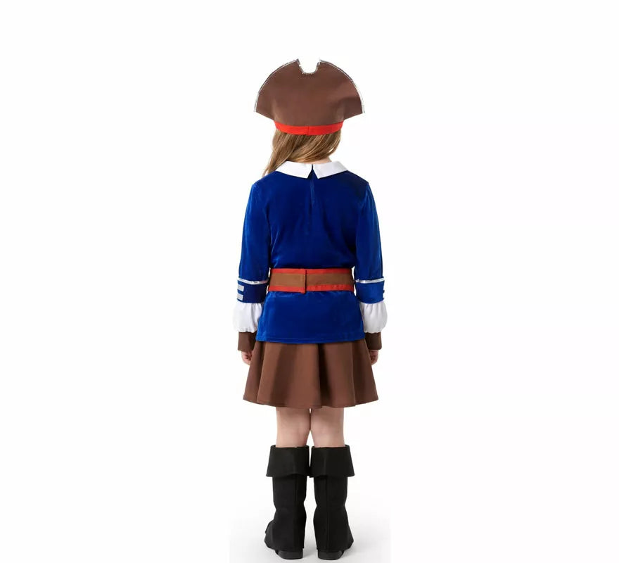 Translation missing: es.Disfraz de Pirata con Chaqueta azul para niña
