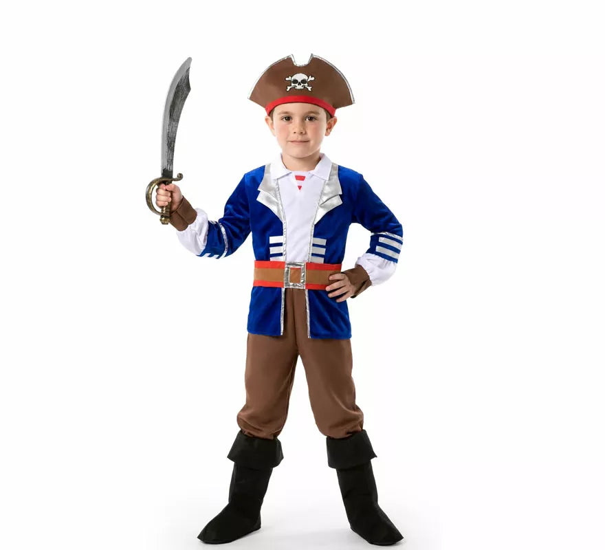 Translation missing: es.Disfraz de Pirata con Chaqueta azul para niño
