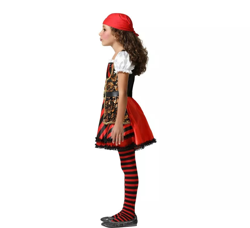 Disfraz de Pirata elegante para niña