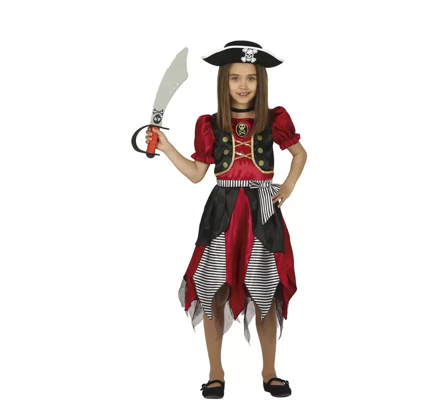 Translation missing: es.Disfraz de Pirata Granate para niña