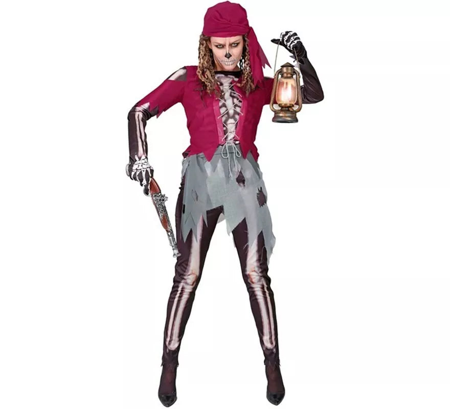 Translation missing: es.Disfraz de Pirata Grumete Esqueleto para mujer