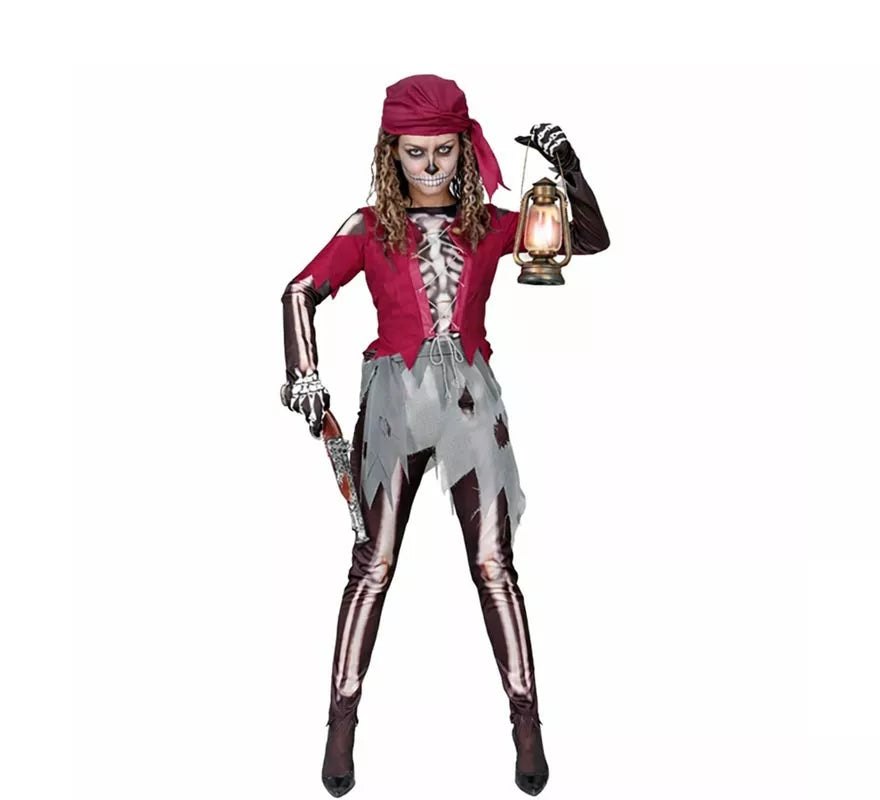 Disfraz de Pirata Grumete Esqueleto para mujer