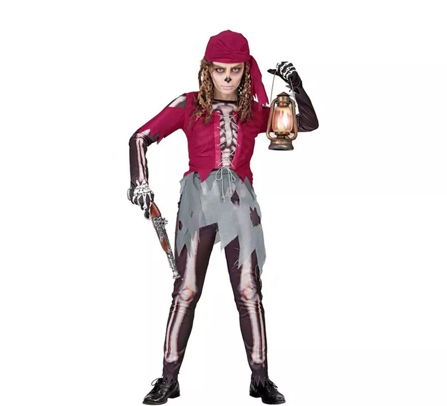 Translation missing: es.Disfraz de Pirata Grumete Esqueleto para niña