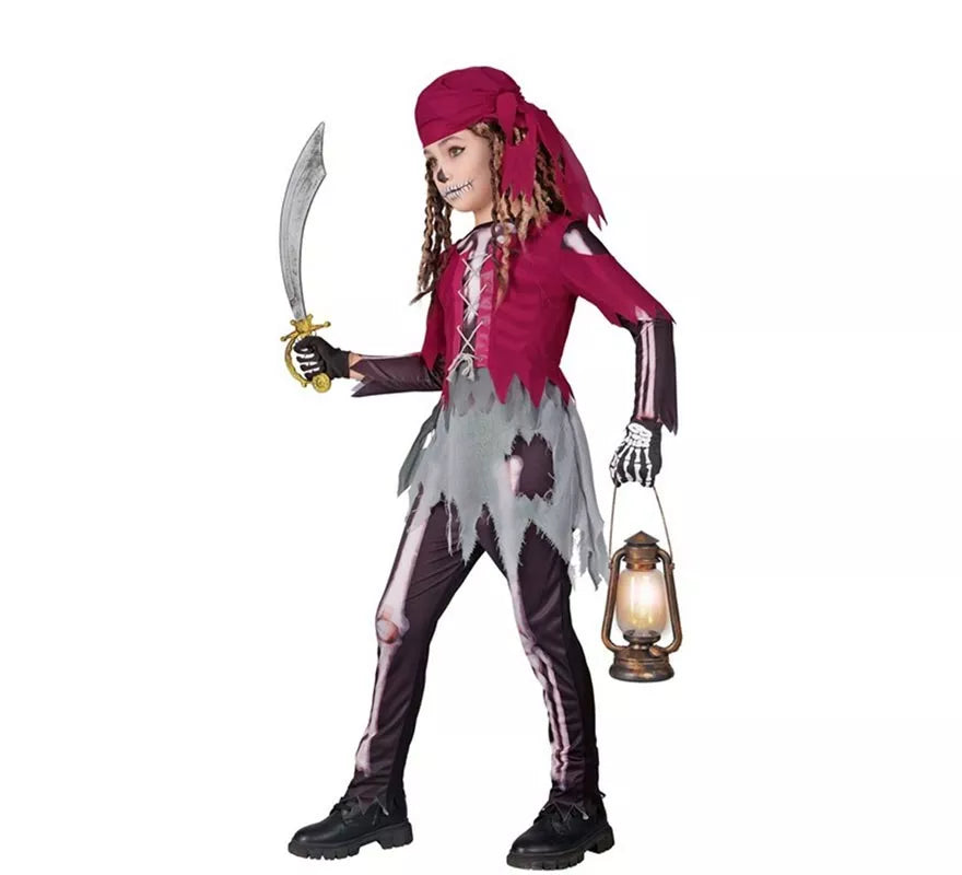 Translation missing: es.Disfraz de Pirata Grumete Esqueleto para niña