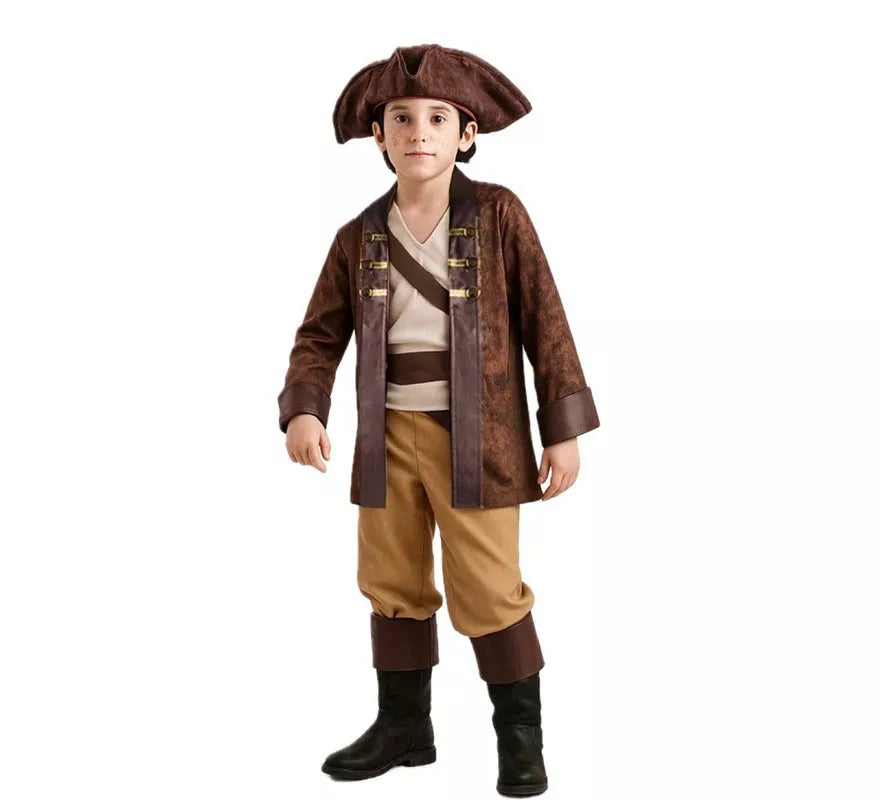 Disfraz de Pirata Marrón para niño