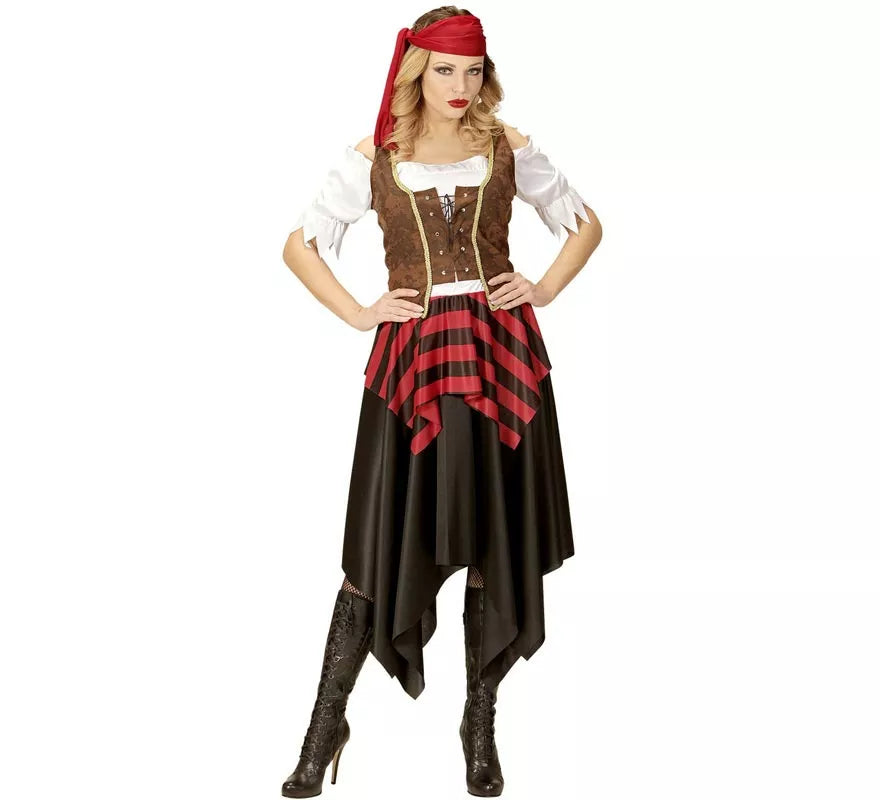 Translation missing: es.Disfraz de Pirata Temeraria con cinta para mujer