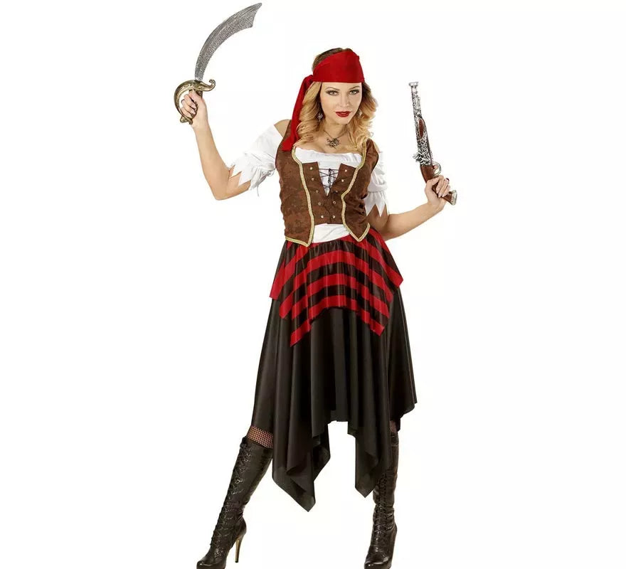 Translation missing: es.Disfraz de Pirata Temeraria con cinta para mujer