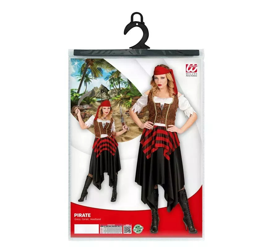Translation missing: es.Disfraz de Pirata Temeraria con cinta para mujer
