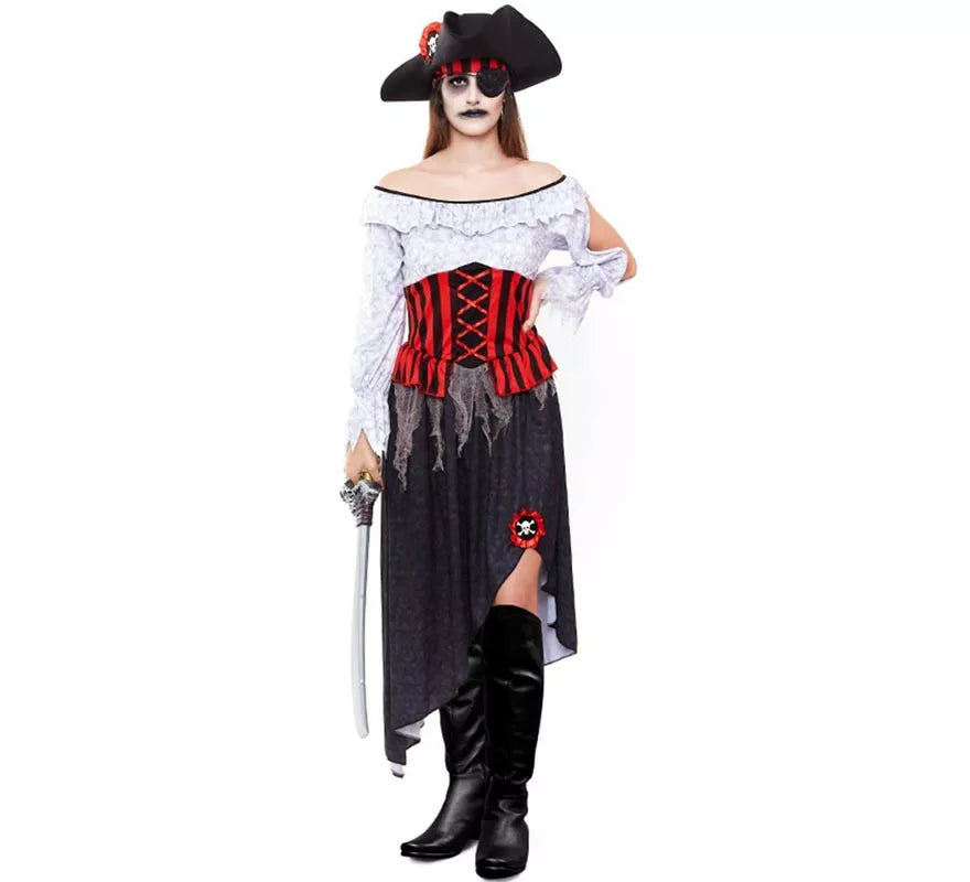 Translation missing: es.Disfraz de Pirata Zombie para mujer