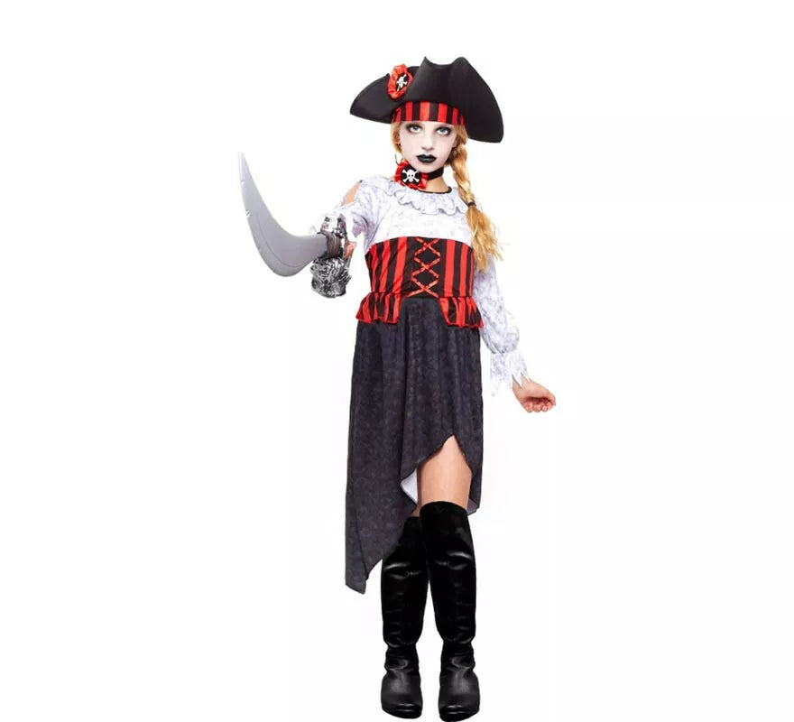 Translation missing: es.Disfraz de Pirata Zombie para niña