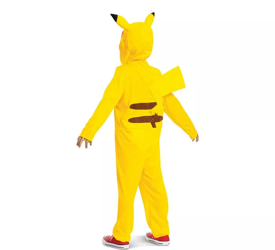Translation missing: es.Disfraz de Pokemon Pikachu con cola de lujo para niños