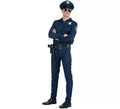 Disfraz de Policía azul con cinturón para hombre