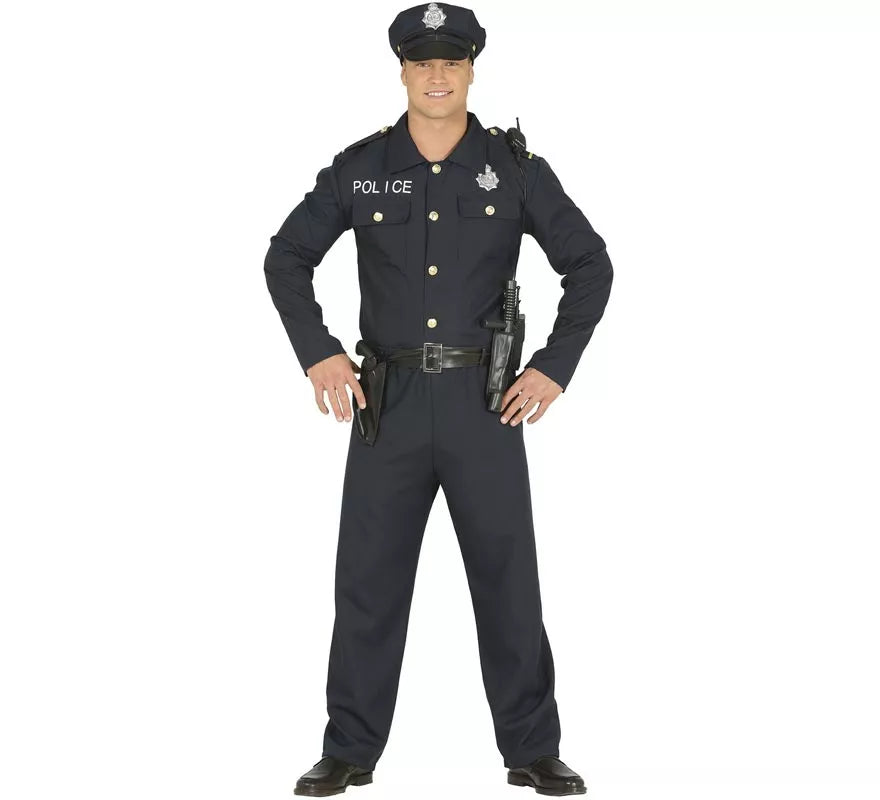 Translation missing: es.Disfraz de Policía azul para hombre
