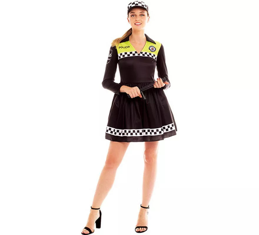 Translation missing: es.Disfraz de Policía en Vestido Negro y Amarillo para mujer