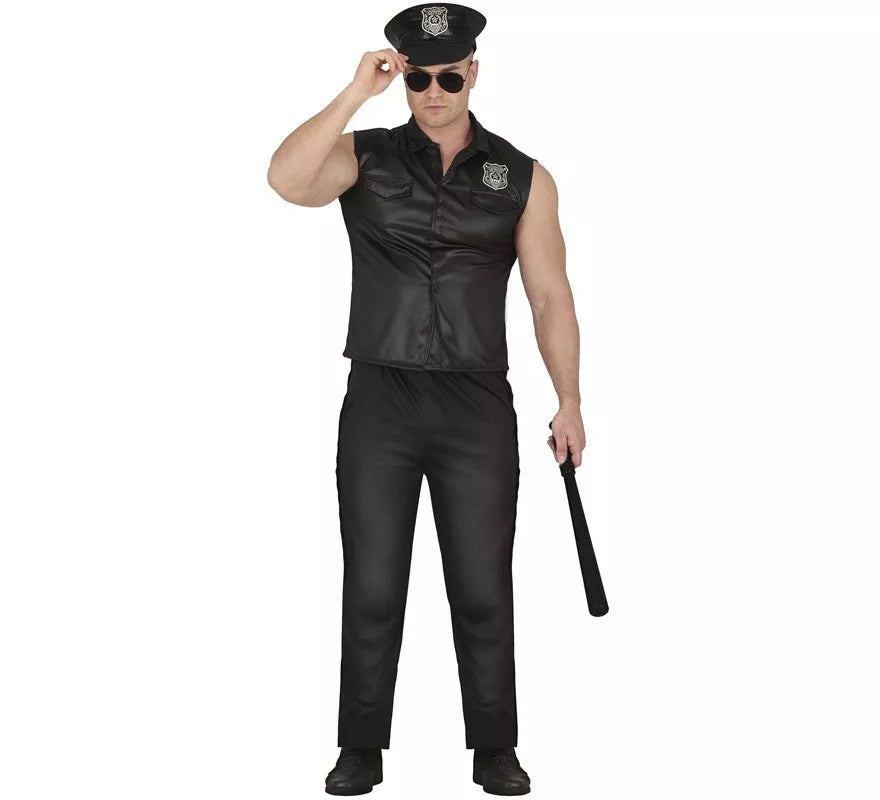 Translation missing: es.Disfraz de Policía manga corta para hombre