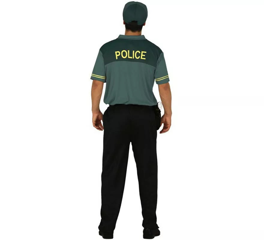 Translation missing: es.Disfraz de Policía Verde para hombre