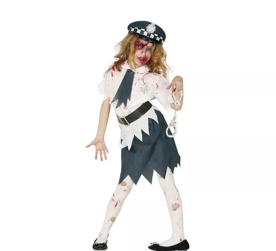 Translation missing: es.Disfraz de Policía Zombie para niña