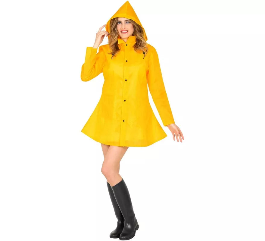 Translation missing: es.Disfraz de Poncho Chubasquero amarillo para adultos