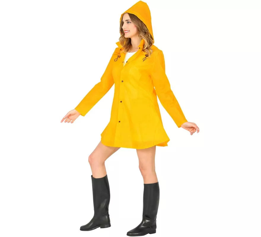 Translation missing: es.Disfraz de Poncho Chubasquero amarillo para adultos