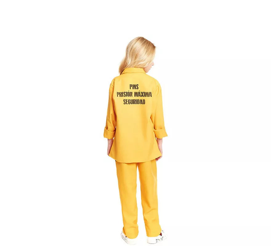 Translation missing: es.Disfraz de Presidiaria Amarillo para niña