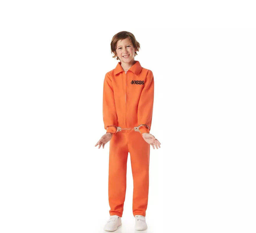 Translation missing: es.Disfraz de Preso Convicto Naranja para niño