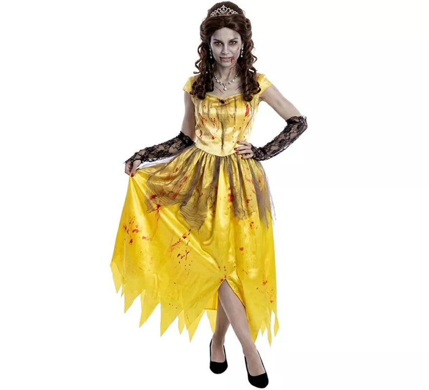 Translation missing: es.Disfraz de Princesa amarilla Zombie para mujer